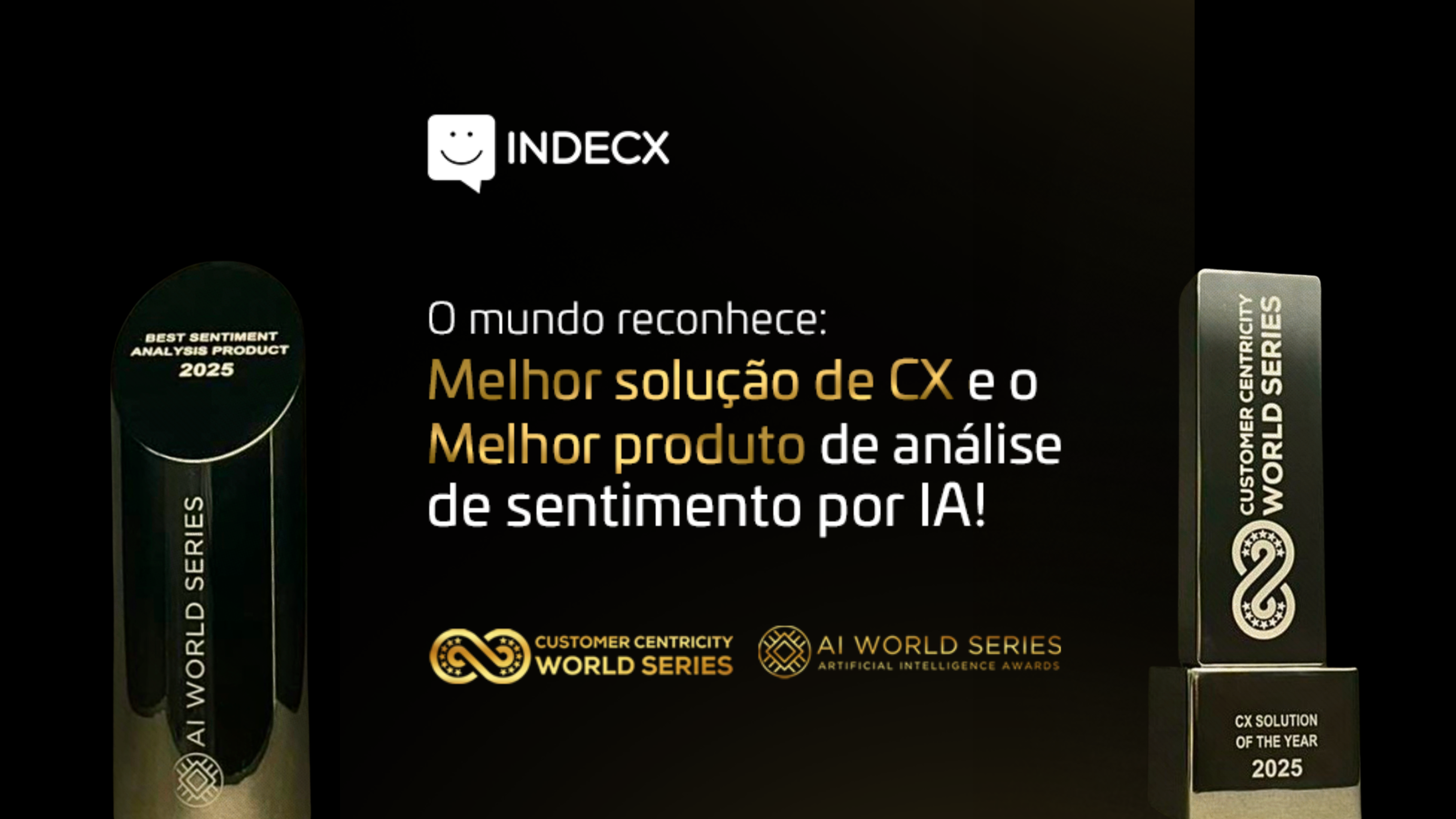 INDECX é reconhecida como a melhor solução de Experiência do Cliente e I.A para Análise de Sentimentos do mundo em premiação realizada em Dubai